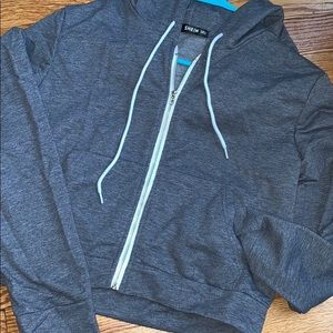NWOT Cropped Zip Up Hoodie